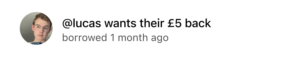 Request money from friends